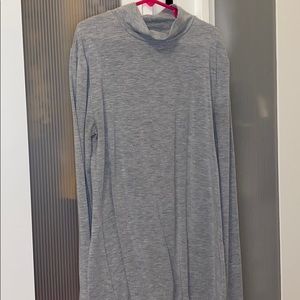 Grey long sleeve mock neck top